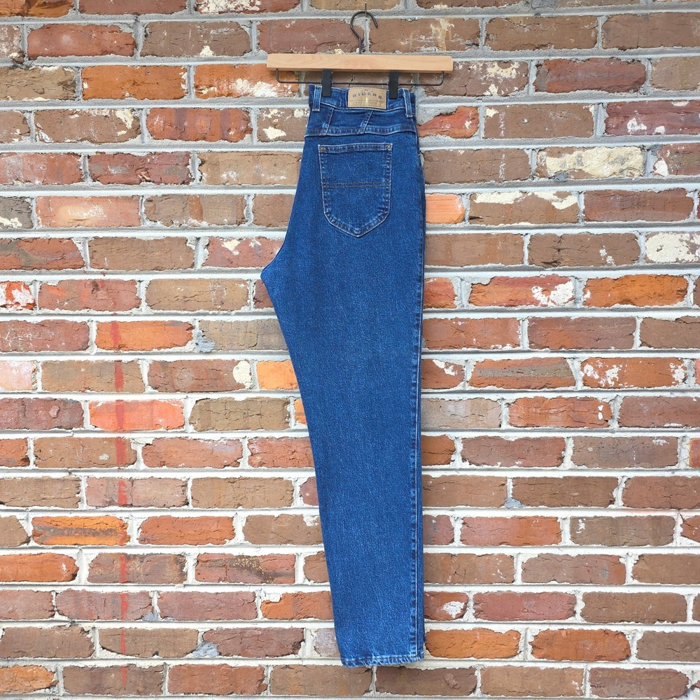 Vintage 90s LEE Jeans Womens 32x32 Blue Western Rodeo High Waist Tapered Mom - Picture 4 of 12